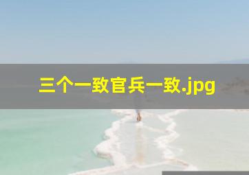 三个一致官兵一致