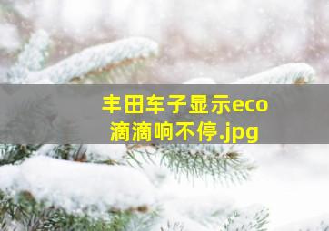 丰田车子显示eco滴滴响不停