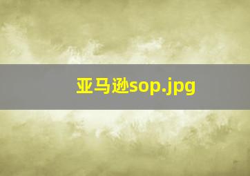 亚马逊sop