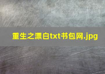 重生之漂白txt书包网