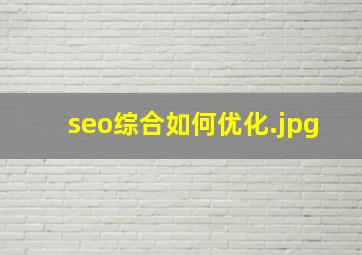seo综合如何优化